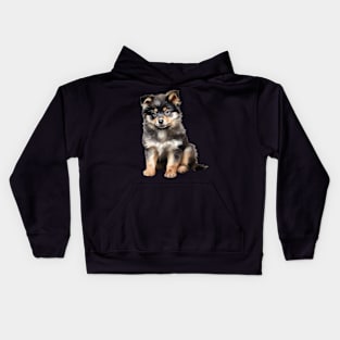 Puppy Finnish Lapphund Kids Hoodie